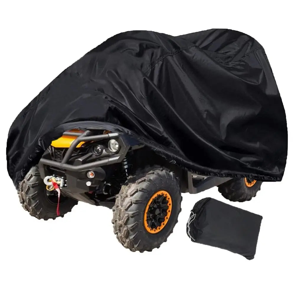 Heavy Duty ATV Cover Waterproof Windproof 4 Wheeler Quad Bike Storage Cover Black All Weather Protection Car Quad Covers Car Mobile World