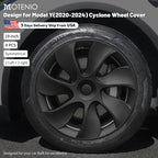 4PCS 19 Inch Cyclone Style Wheel Covers for Tesla Model Y (2020-2024) Right & Left Automobile Accessories Hubcaps Replacement CM World