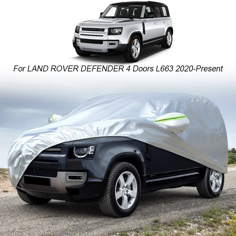 Car Cover Rain Frost Snow Dust Waterproof For Land Rover Discovery Sport Defender Range Rover Evoque Velar Anti-UV Cover Accesso Car Mobile World