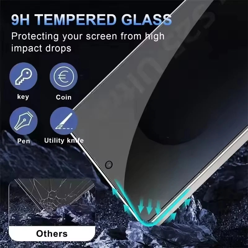 For Samsung S26 Ultra Privacy Screen Protectors Tempered Glass for Galaxy S26 Ultra Plus S26+ Fingerprint Unlock Anti Spy Glass