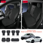 7-Piece Set Tesla Model Y Juniper 2025+ Standard Exclusive Semi-Cover Seat Covers Breathable All-Season Interior Accessories CM World