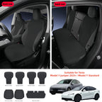 7-Piece Set For Tesla Model Y Juniper 2025+ Standard Exclusive Semi-Cover Seat Covers Breathable All-Season Interior Accessories