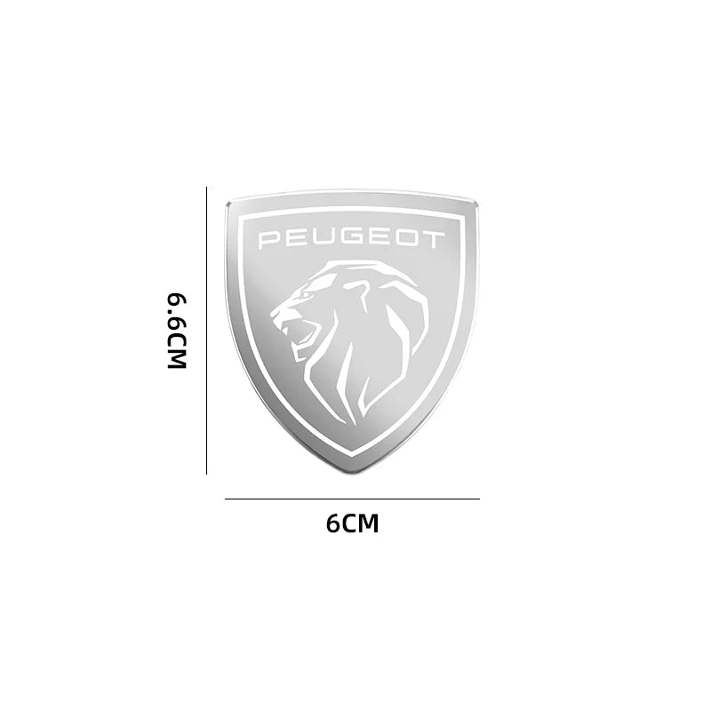 metal Car Front Hood Cover Sticker Rear Tail Emblem Decal for Peugeot 307 206 308 207 406 407 408 508 3008