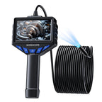 1080P HD Industrial Endoscope Camera with 4.3' IPS Screen 8mm Waterproof Borescope for Car Engine Sewer Pipe Inspection