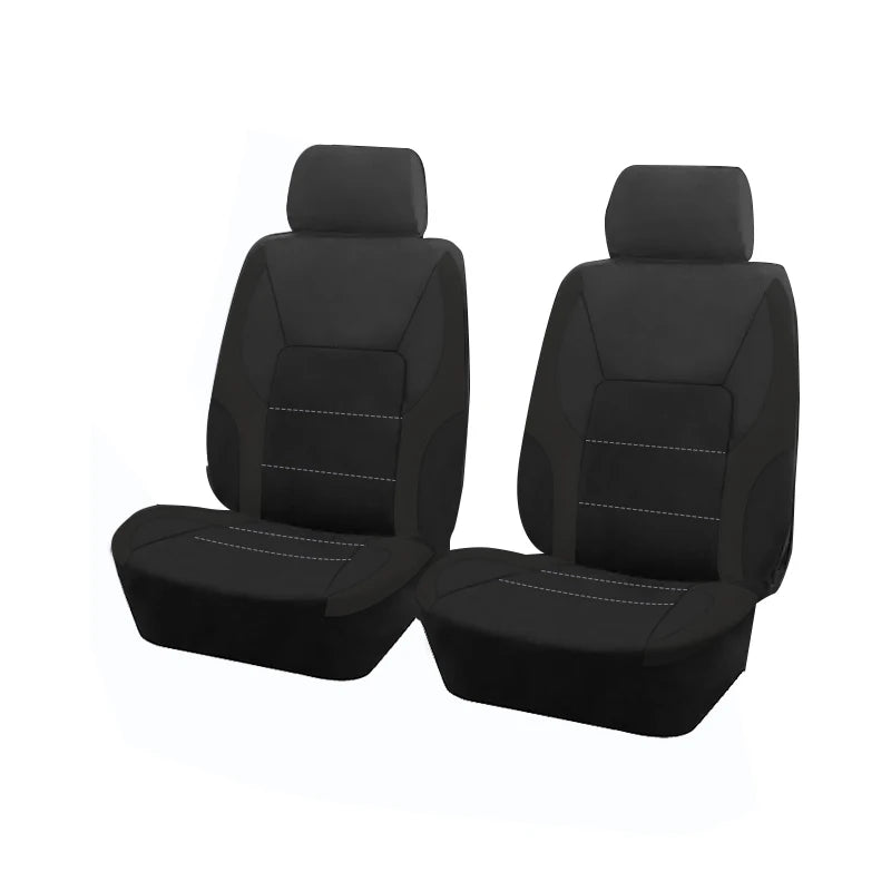 AUTO PLUS Sports Universal Polyester Car Seat Cover Set Fit Most Car Plain Fabric Bicolor Stylish Car Accessories Seat Protector CM World