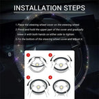 37/38cm Car Steering Wheel Cover Universal Bling Diamond Rhinestones Elasticity Interior Car Accessories for Four Seasons CM World
