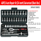 Motorcycle Repair Tool Kit 1/4-Inch Socket Set Car Repair Tool Ratchet Torque Wrench Combo Auto Repairing Set Mechanic Tools CM World