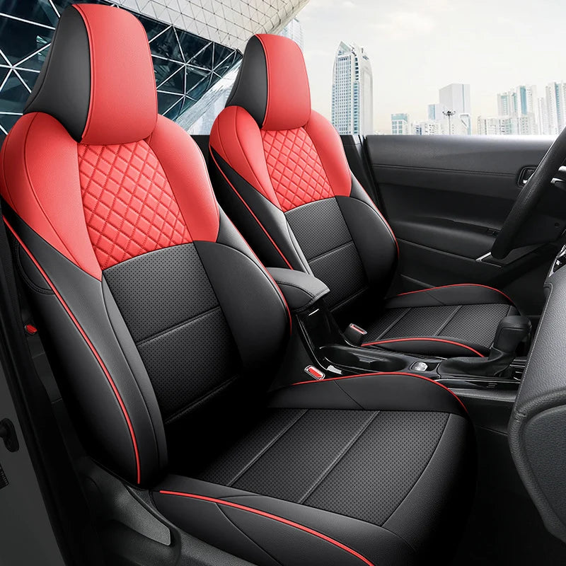 Car Special Seat Covers For Toyota BZ4X 2022 Leather Cushion Full Coverage Full Set Front and Rear Car Seat Cover Accessories