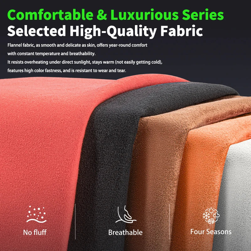 2Pcs Universal Fit Car Seat Mats Flannel Coverage Back Seat Supports Pad Protector Covers Non-Slip Cushion Interior Accessories CM World