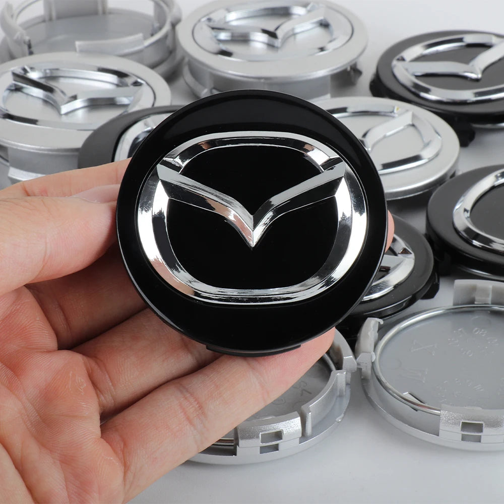 56MM 4Pcs Car Wheel Hub Caps Decoration Accessories For Mazda Axela Demio Atenza CX5 CX3 CX7 CX30 CX60 CX80 2 3 323 MX3 MX6 RX3
