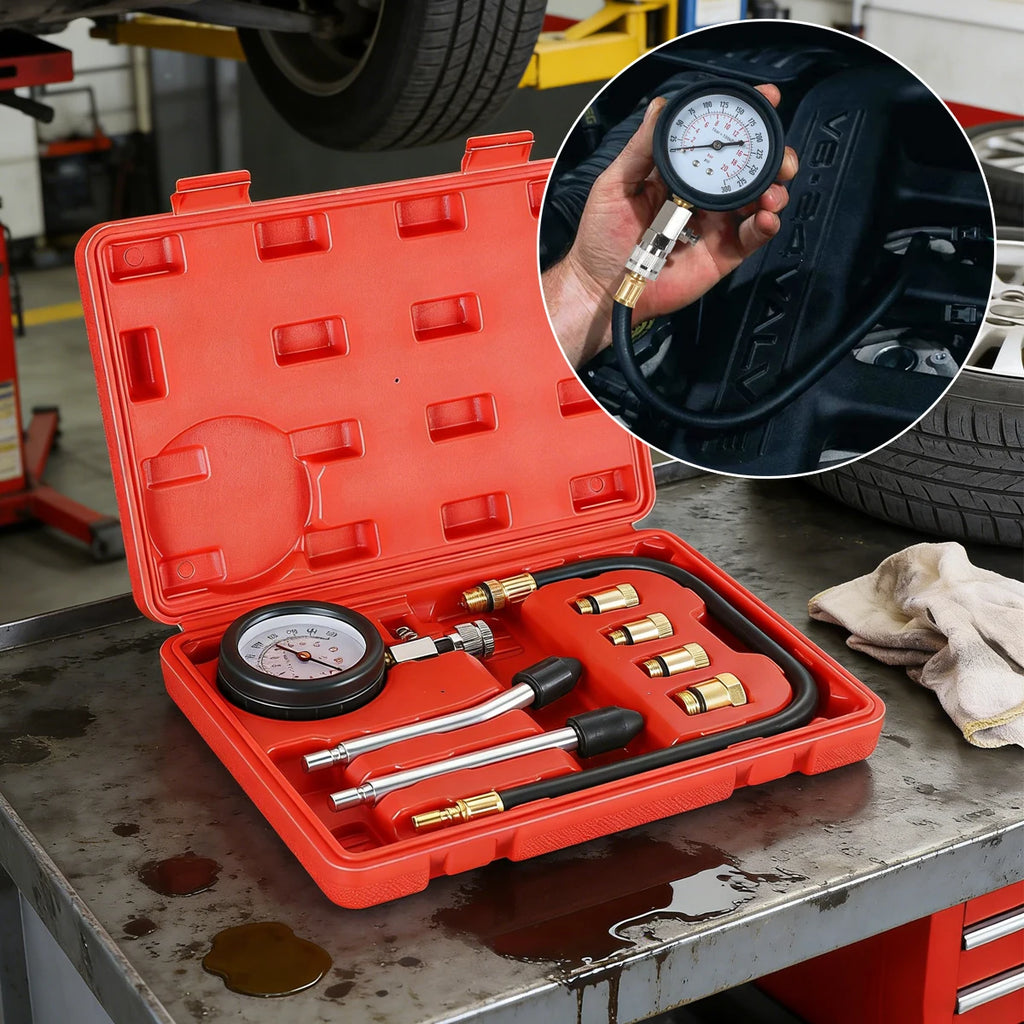Pressure Gauge Gasoline Engine Compression Tester Automotive Workshop Tools Mechanical Inspection Garage Tool Car Verification CM World