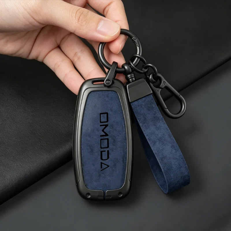 Zinc Alloy Leather Car Key Case Cover Keychain for Chery Omoda 5 9 7 C5 C7 E5 Phev 2025 2026 2024 Car Interior Accessories