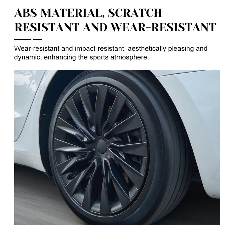 4PCS For Tesla Model 3 Highland 2023-2026 Turbine Wheel Cover 18 Inch Car Replacement Automobile Hub Cap Full Rim Car Acces CM World