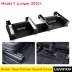 For Tesla Model Y Juniper 2025 2056 Under Seat Corner Guard Seat Slide Rail Protector Cover Anti-Kick Decor Flocking Accessories CM World