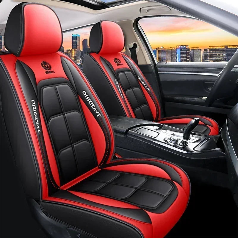 Full Coverage Universal Pu Leather Car Seat Covers for HYUNDAI Tucson Santa FE i30 i40 Veloster Creta Elantra Car Accessories Car Mobile World