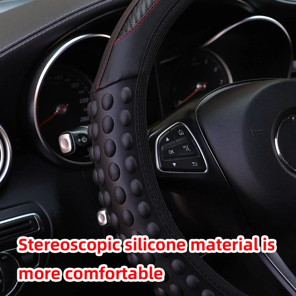 Car silicone massage beads, car without inner ring steering wheel cover, car decorative items, suitable for 14.5 - 15 inches. CM World