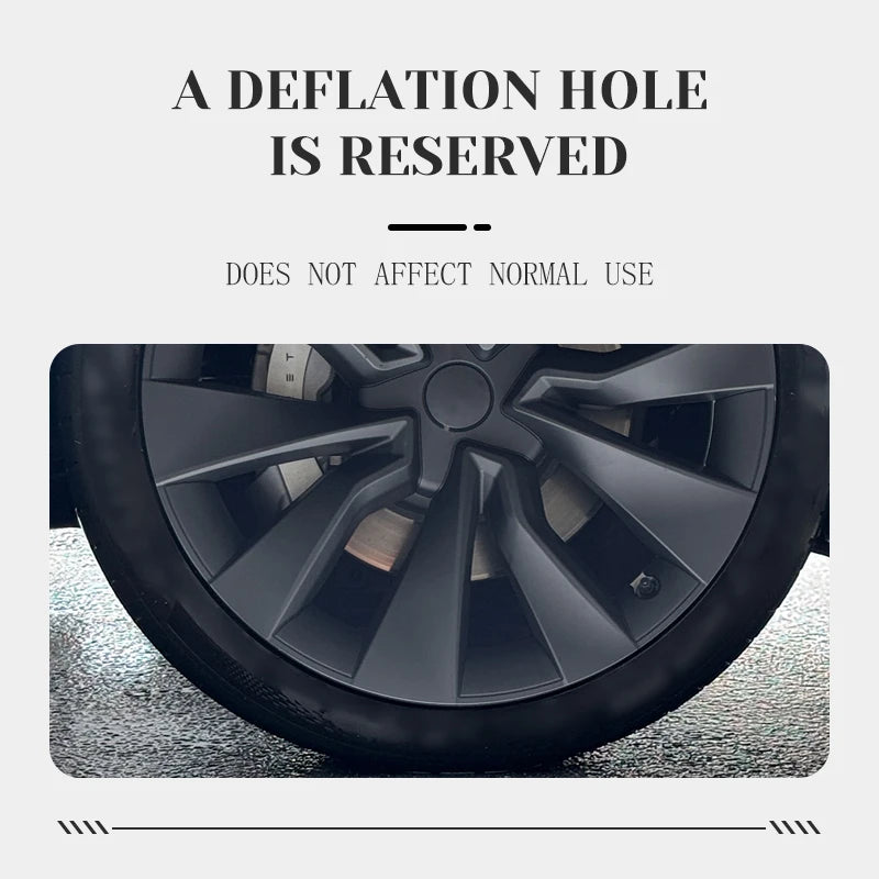TSLLUG 4PCS 19 Inch Wheel Hub Caps For Tesla Model 3 Highland 2024-2026 Turbine Car Wheel Hubcap Accessories Full Edge Wrapping