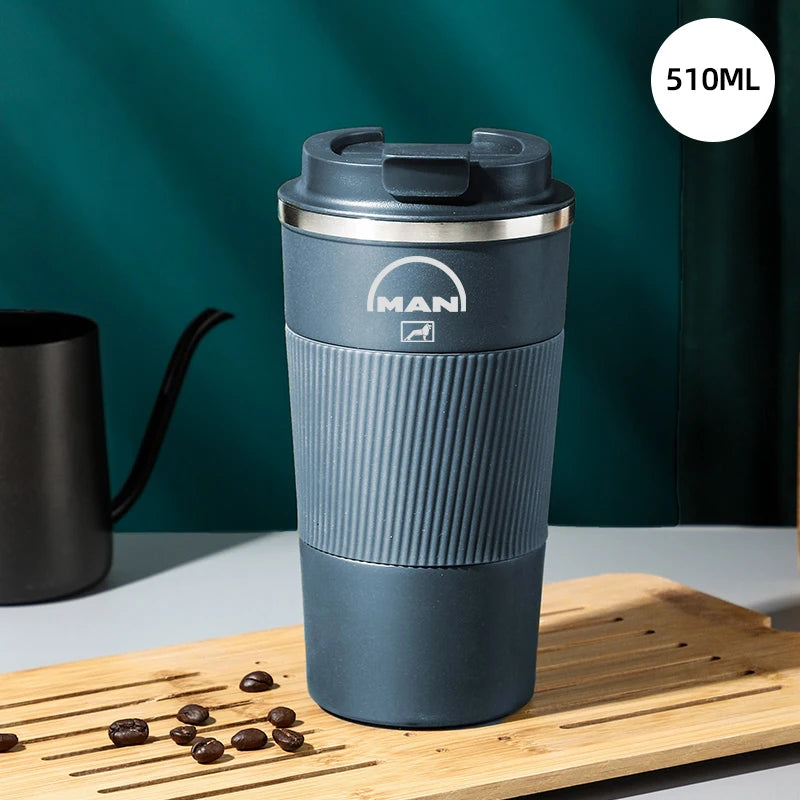 510ml stainless steel car coffee cup for MAN TGX TGM TGA TGS TGE business people thermos travel accessories CM World