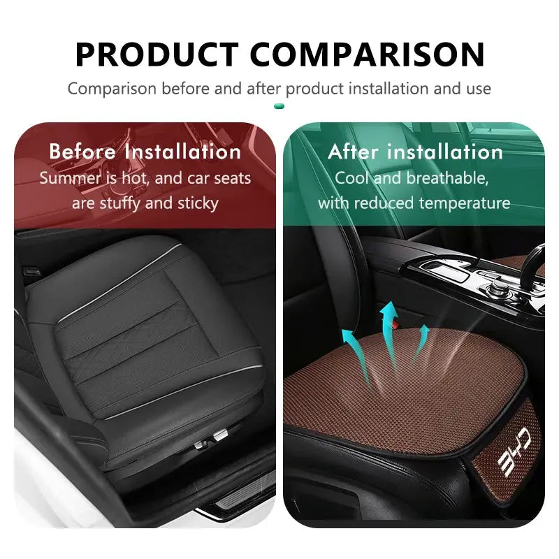 Car Interior Seat Ice Silk Cushion Breathable Protector Cover For BYD Song Tang Dmi Qing Yuan Plus Atto 3 Act 3 E6 Ev Qin Pro Car Mobile World