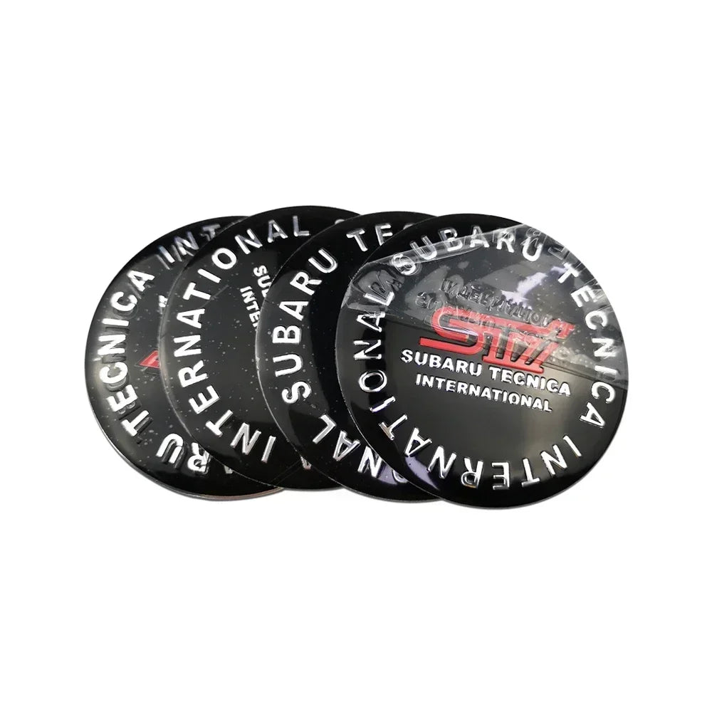 4pcs 56mm Car Wheel Center Hub Caps Sticker for Subaru Outback Legacy Forester Impreza Tribeca WRX BRZ STI Accessories CM World