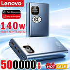 Lenovo 2027 Ultra Capacity 500000mAh PowerBank 140W Super Fast Charging CCC Portable Charger For IPhone Samsung batería portátil
