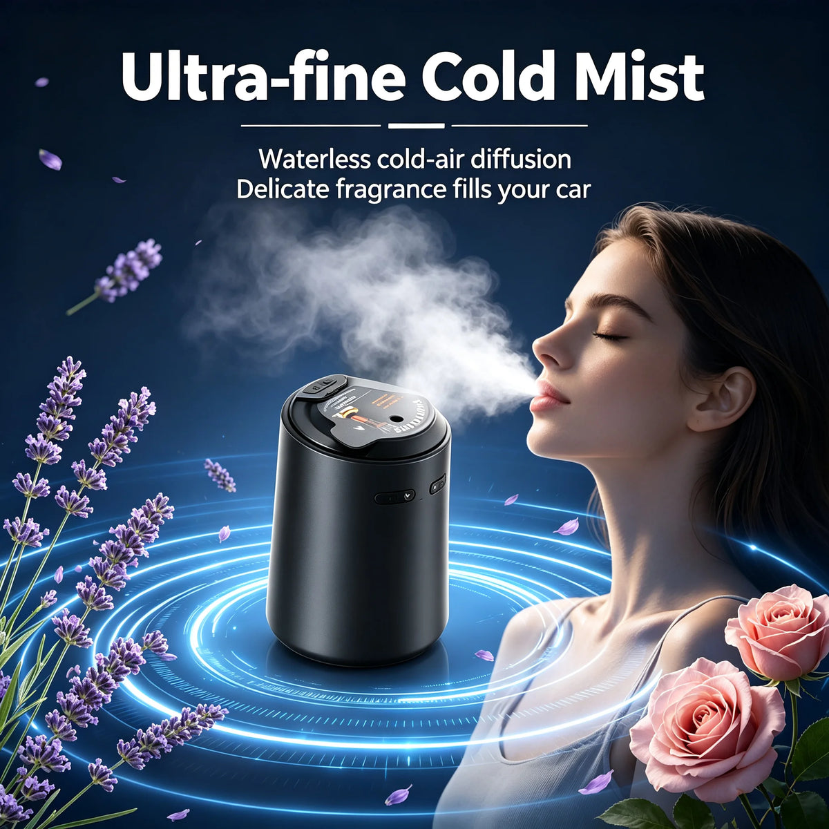 Portable  Car Aroma Diffuser USB Charging Essential Oil Diffuser Suitable for Home Office Car  Intelligent  Smell Distributor