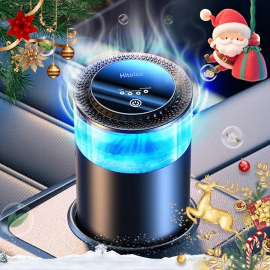 Smart Car Air Freshener with Ambient Light and Mist Adjustable Intensity Auto On/Off 6-Month Scent Duration Built-in Battery Sc CM World
