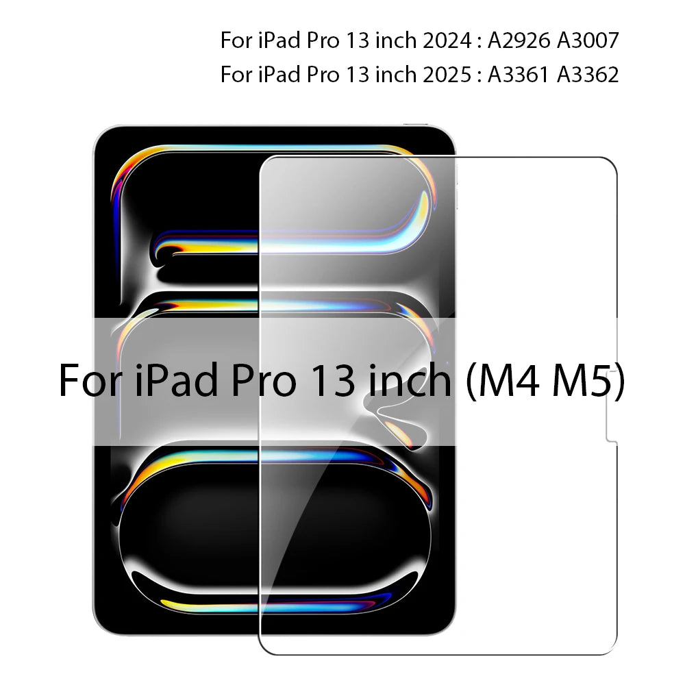 Tempered Glass Screen Protector For Ipad Pro 13 11th M5 M4 2025 12.9 A16 Air 11 5 4 M3 M2 10 9 9th 10th Generation Mini 7 6 Film Car Mobile World