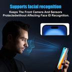 4pcs 360° Anti-Spy Tempered Glass Screen Protector, for Iphone 13/14/15/16/17 Series, Anti-Fingerprint, Anti-Scratch