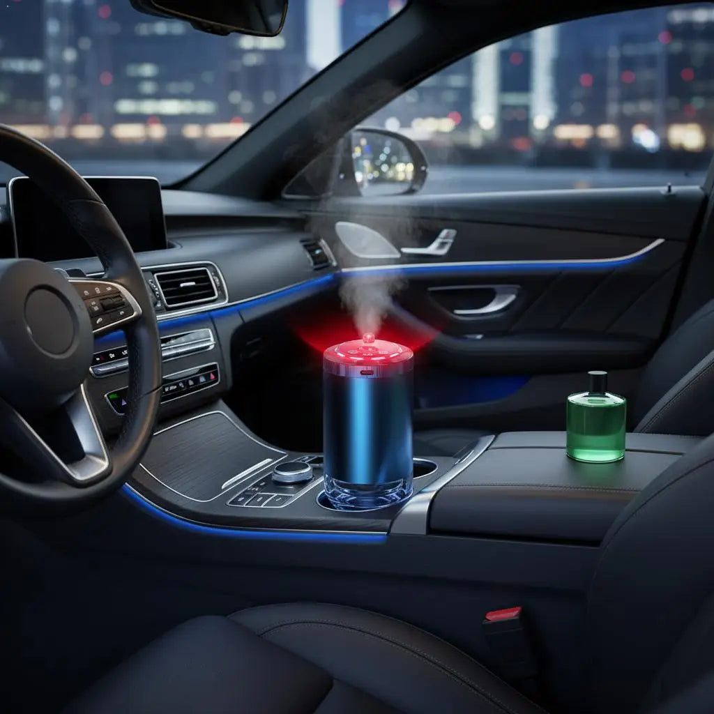 5 Modes Car Fragrance Car Starry Sky Light Aromatherapy Machine Starry Sky Top Humidifier For Light Fragrance & Odor Removal
