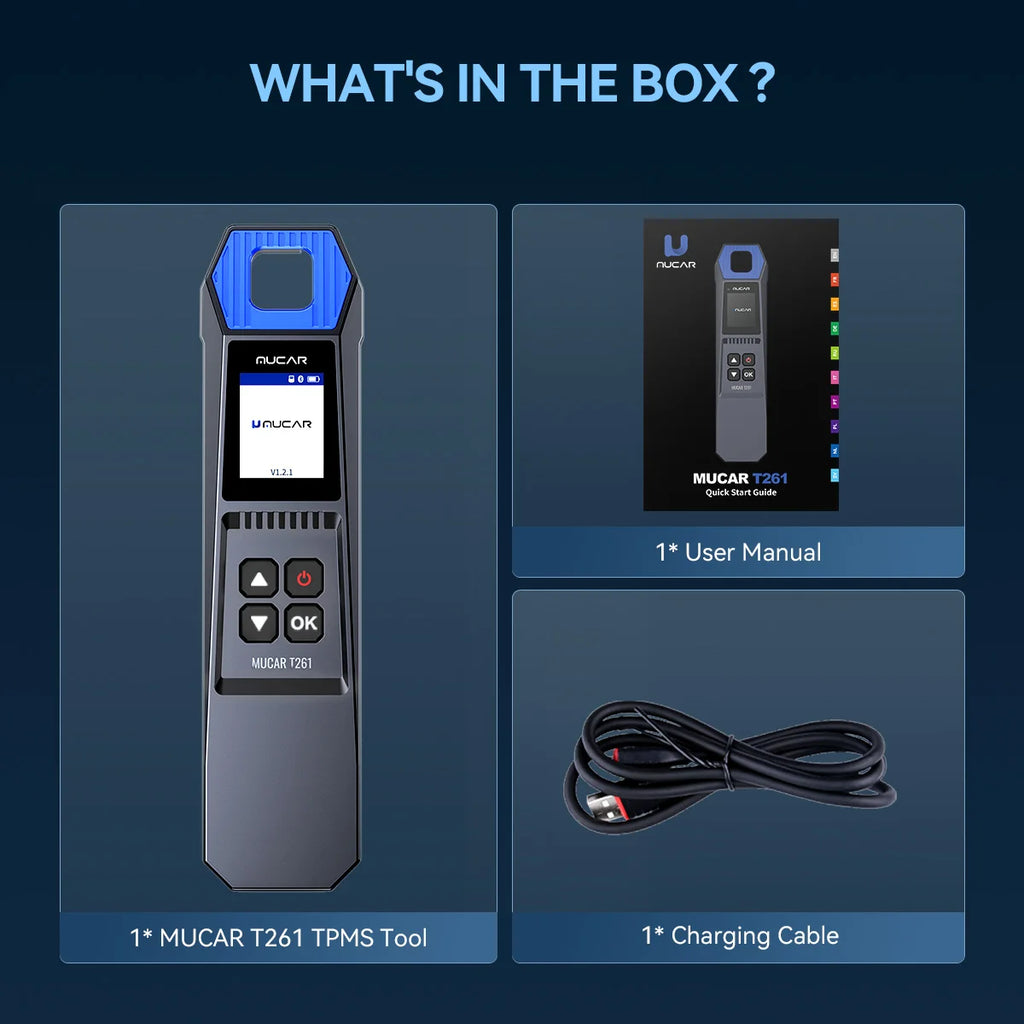 2026 MUCAR T261 Tire Pressure Inspection Tools TPMS System Car Code Reader Sensor Programming Tools For MUCAR 892BT VO7S VO6