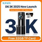 KAWA Dash cam Video Recorder D6 3K Car Camera, Car DVR Voice Control Dash AUTO Camera,Night Vision Dashcam 2025 New Car Mobile World