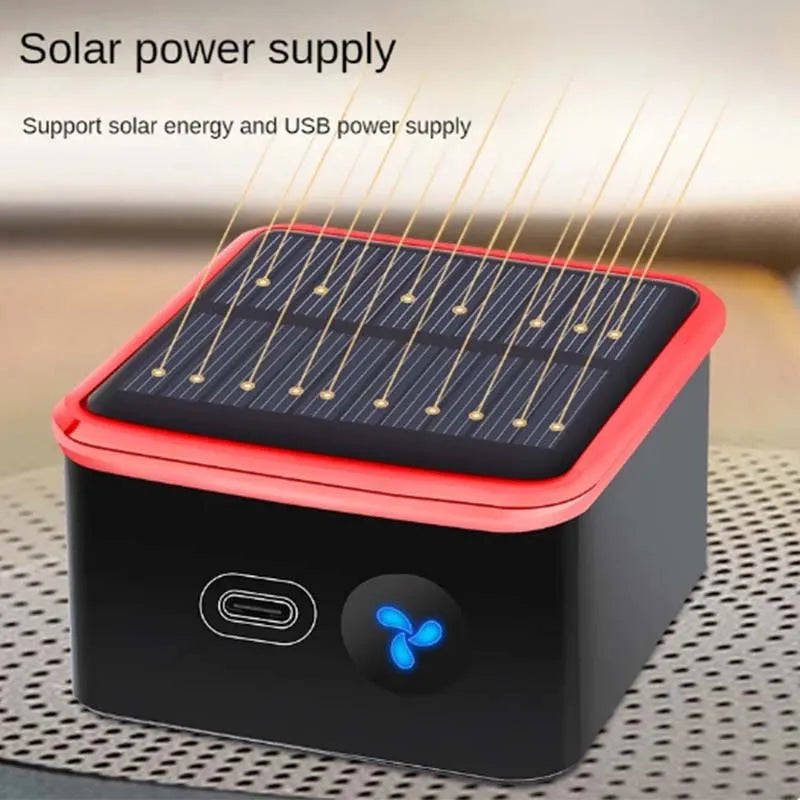 Solar Car Air Purifier Usb Oxygen Cleaner Ozone Generator Air Purifier HEPA Filter Smoke Remover Smart Gadgets Car Supplies CM World