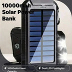 Top-Rated 10000mAh Solar Power Bank Waterproof Fast Charge External Battery Pack Car Mobile World