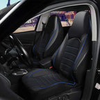 2 Front Universal PU Leather Car Seat Covers High Back Bucket Seat Cover Set for Most Cars, Trucks, SUVs and Van CM World