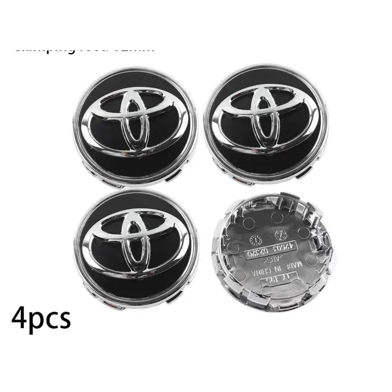 4pcs 62mm Car Styling Wheel Hub Center Caps Rim Cover Badge For Toyota Corolla Yaris CHR Rav4 Highlander Avalvn Camry accessory CM World