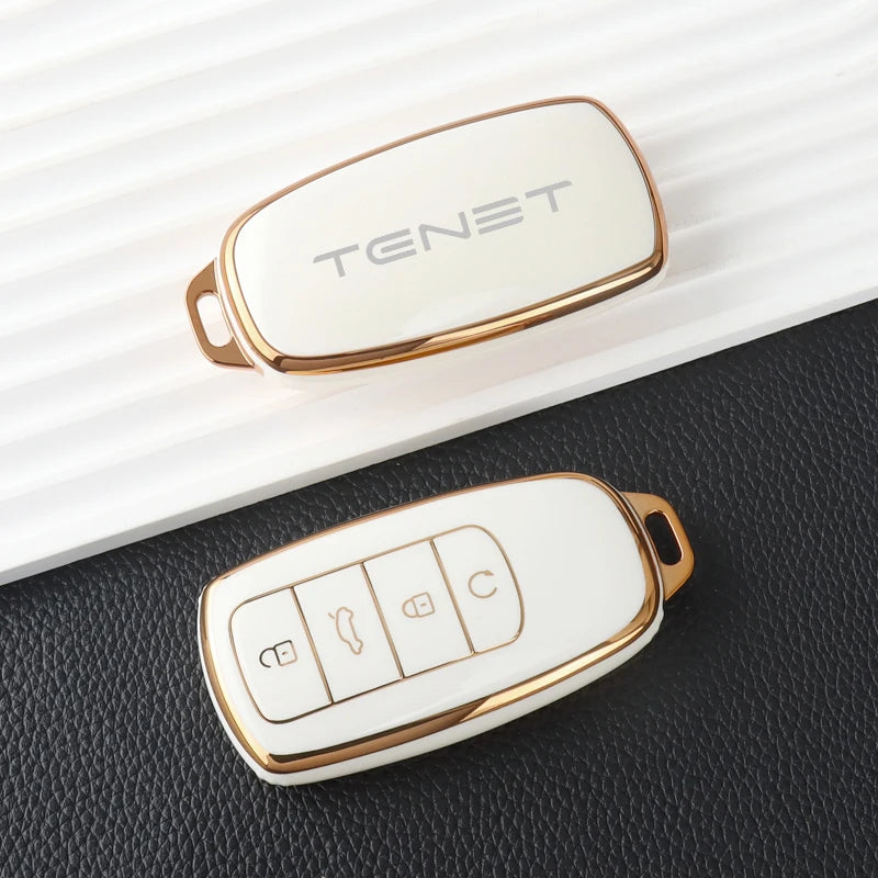 TPU Car Key Case Cover for Chery Tenet T4 T7 Tiggo 4 Tiggo 7 Remote Protection Key Shell Bag Keychain Auto Interior Accessories