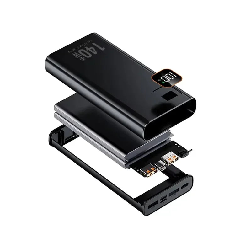 Lenovo 2027 Ultra Capacity 500000mAh PowerBank 140W Super Fast Charging CCC Portable Charger For IPhone Samsung batería portátil