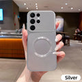For Magsafe Wireless Charging Case For Samsung S26 Ultra S25 S24 S23 S22 S21 Plus Edge Metallic Paint Finish Soft Cover