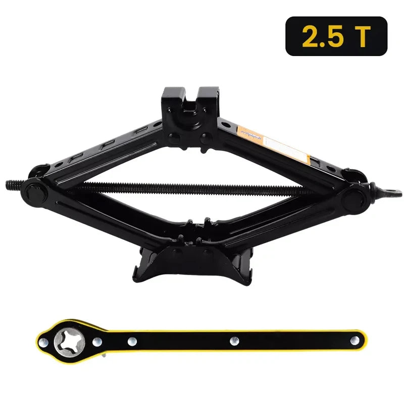 1.5T/2T Car Scissor Jack Auto Emergency Crank Lift Stand Labor-Saving Repair & Tire Replacement Tool with Wrench for SUV Vehicle