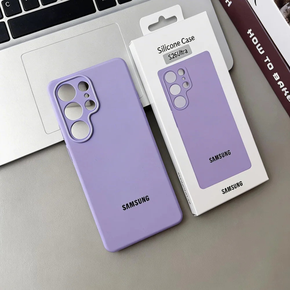 Original For Samsung S26 S25 Ultra S26 Case High Quality Liquid Silicone Cover Samsung S26 S25 Plus S24 Protector Shell & Box