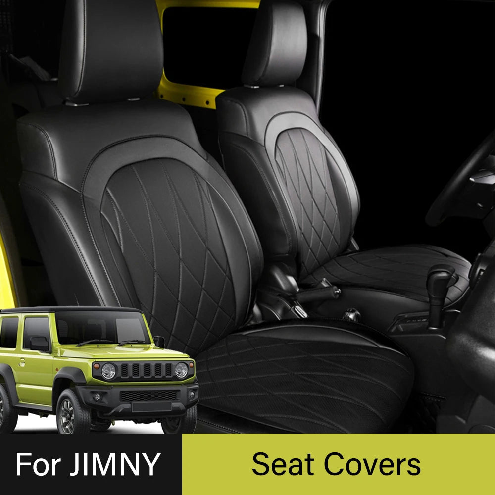Car Seat Cover Luxury Fully Surround Pad PU Leather Cushion Modified Water Proof Interior Accessories For Suzuki JIMNY Jb64 Jb74 CM World