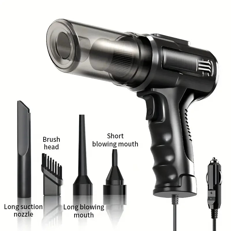 1 wired handheld vacuum cleaner, 12V cigarette lighter power supply, 100W high-power portable car mini vacuum cleaner CM World