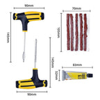 Car Tire Repair Tool Kit with Rubber Strips Tubeless Tyre Puncture Studding Plug Set Motorcycle Truck Vacuum Tire Repair Tool