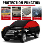Universal Fit SUV Car Cover - Black & Red - UV Protection, Breathable, Dustproof ,Ideal Gift for Car Enthusiasts CM World