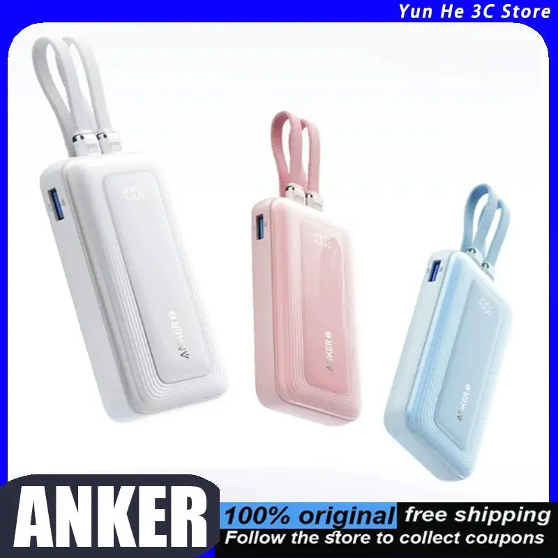 Anker Power Bank 20000mAh 45W Fast Charging Built-in Cable MFi Certified 3C Certified Airline Approved for iPhone 16 and 17 Safe Car Mobile World