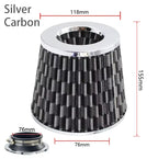 Car Modified 76MM Universal High Flow Mushroom Head Air Filter Air Intake Kit For Automotive Parts Cold Air Intake Air Filter CM World
