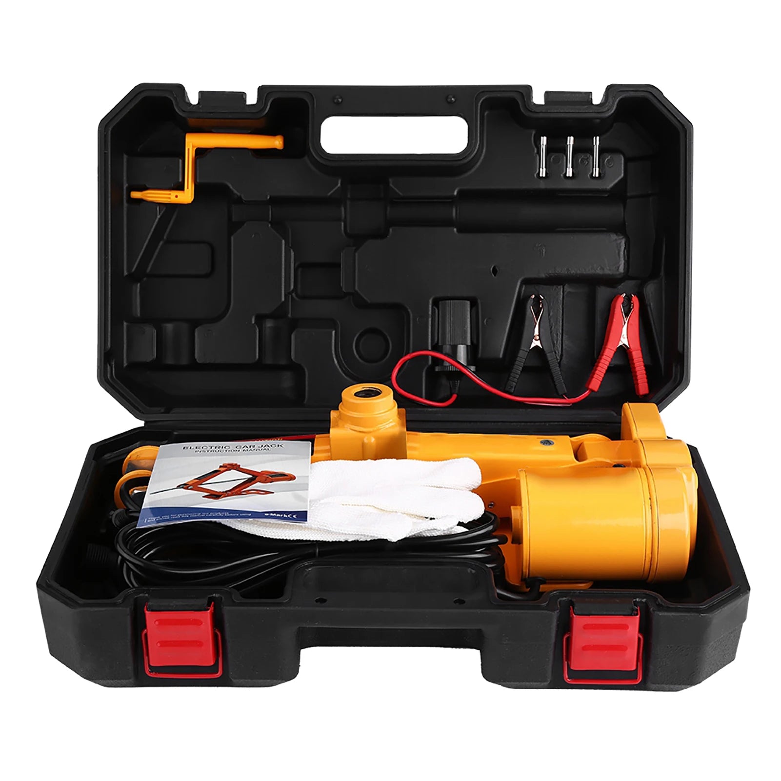 12V Compact Electric Car Jack with Tire Inflater & Lift Platform - 3T Capacity Portable Vehicle Lift for Cars, SUVs, Trucks - Qu CM World