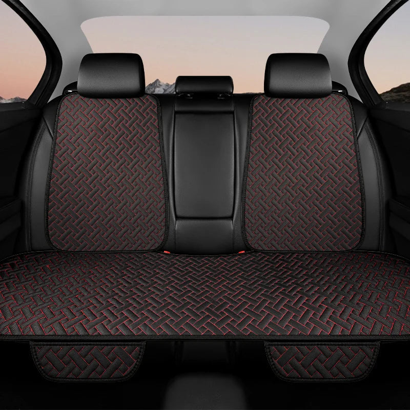 Car seat cushion, all season universal linen, driver's seat cover, small waist, single piece three piece set, half pack CM World
