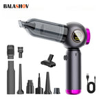 brushless vacuum cleaner for car and home vacuum cleaner, washing, blowing and pumping USB large suction power  vacuum cleaner Car Mobile World